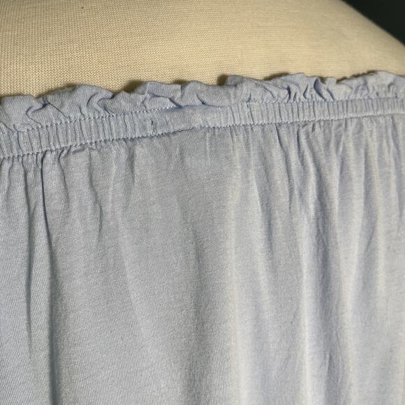 H&M Off - Shoulder Short Sleeve Blouse - Light Blue-Size XS - Picture 4 of 4